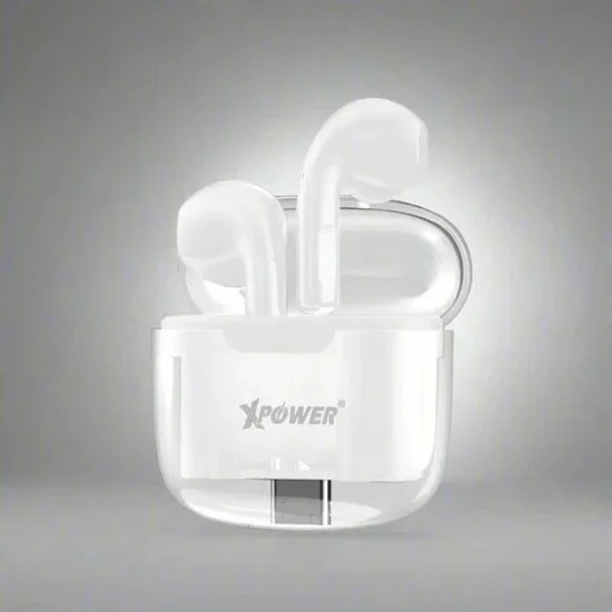 Xpower Bse10+ True Wireless Bluetooth 5.3 Earbuds - Transparent White